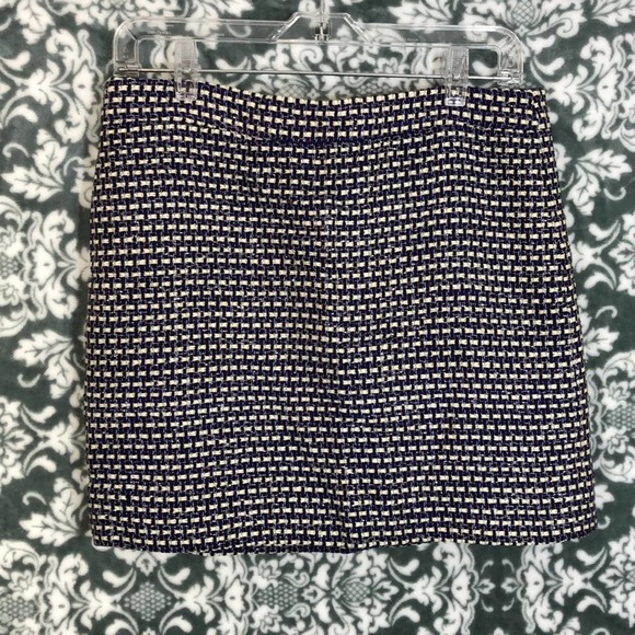 J Cew Silk Blend Tweed Mini Skirt Size 4 - Picture 1 of 11